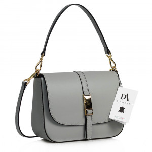 Geanta dama de umar din piele naturala DiAmanti Telma Grigio